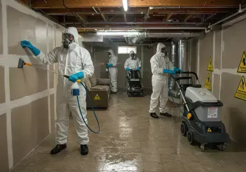 Basement Moisture Removal and Structural Drying process in Mound, MN